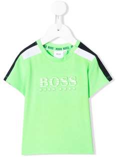 Boss Kids футболка с контрастным логотипом