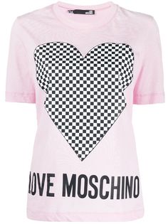 Love Moschino футболка в клетку с короткими рукавами и принтом