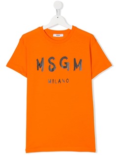 Msgm Kids TEEN logo print T-shirt