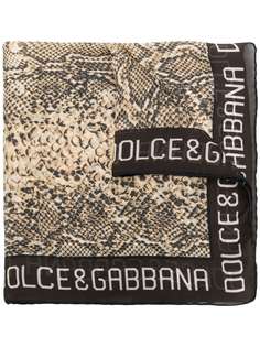 Dolce & Gabbana шарф с узором змеиной кожи