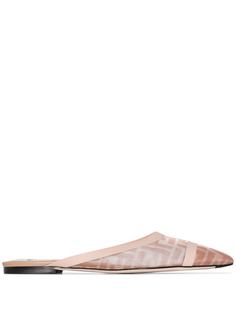 Fendi сетчатые мюли Colibri с логотипом