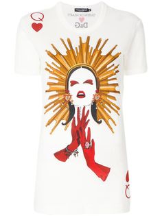 Dolce & Gabbana футболка с принтом Queen of Hearts