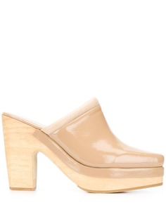 Rachel Comey 105mm patent block heel mules