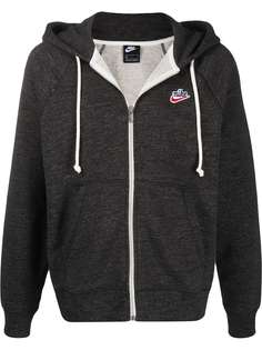 Nike embroidered logo zip-up hoodie