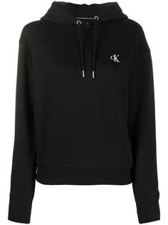 Calvin Klein Jeans monogram logo embroidered hoodie