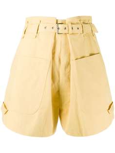 Isabel Marant Ike belted cotton shorts