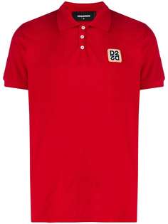 Dsquared2 logo patch polo shirt