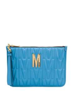 Moschino quilted logo clutch bag
