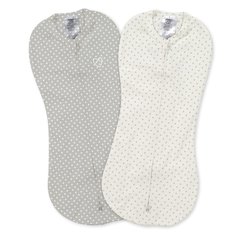 Конверт на молнии Summer Infant Swaddlepod, 2 шт., размер S, серый, белый