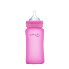Стеклянная бутылочка с индикатором температуры Everyday Baby, 240 мл