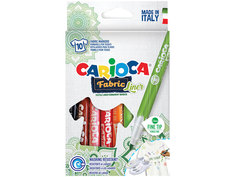 Фломастеры для ткани Carioca Fabric Liner 10 цветов 42909 / 262626