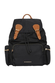 Черный рюкзак с контрастным декором Burberry