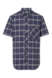 Синяя рубашка в клетку Burberry