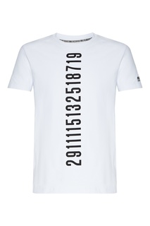 Белая футболка с принтом Dirk Bikkembergs