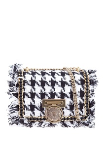 Черная сумка из твида и кожи Bbox Balmain