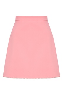 Розовая юбка с кристаллами Miu Miu