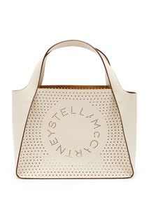 Белая сумка из экокожи с перфорацией Stella Logo