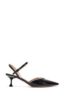 Слингбэки черного цвета Miu Miu