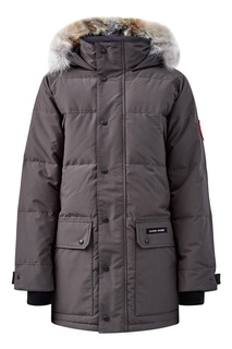 Серая парка с накладными карманами Canada Goose