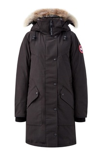 Черная парка с накладными карманами Canada Goose