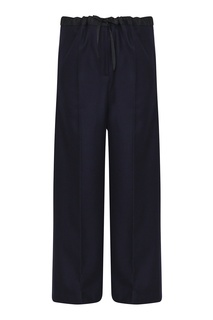 Темно-синие свободные брюки с поясом-кулиской Jil Sander