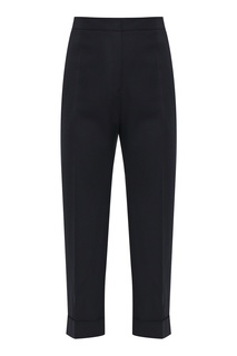 Черные укороченные брюки с подворотами Jil Sander