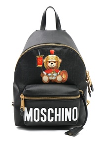 Черный рюкзак Teddy Bear с контрастным логотипом Moschino