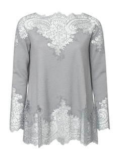 Серый джемпер с кружевом Ermanno Scervino
