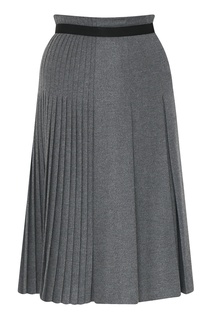 Серая шерстяная юбка с плиссировкой Ermanno Scervino