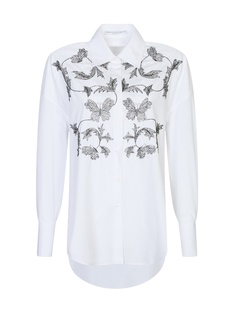 Белая рубашка с вышивкой Ermanno Scervino
