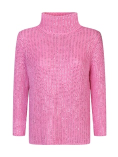 Розовый свитер с отделкой кристаллами Ermanno Scervino