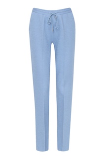 Голубые брюки с эластичным поясом Ermanno Scervino