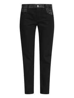Черные прямые джинсы с кристаллами Ermanno Scervino