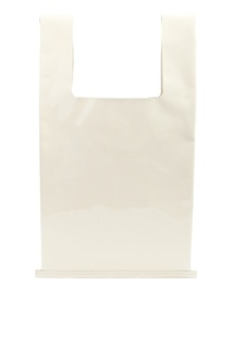 Кремовая сумка из лакированной кожи Jil Sander