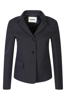 Темно-синий укороченный жакет Jil Sander