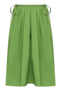 Зеленая юбка с драпировками Jil Sander