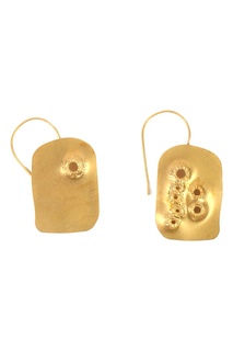 Серьги из металла цвета золота Jil Sander