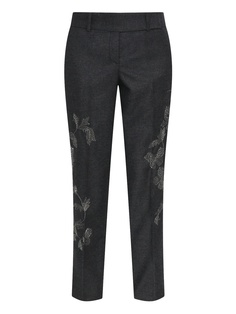 Темно-серые брюки с вышивкой стеклярусом Ermanno Scervino