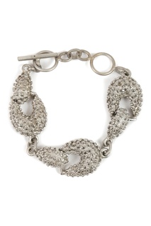 Серебристый гибкий браслет Jil Sander