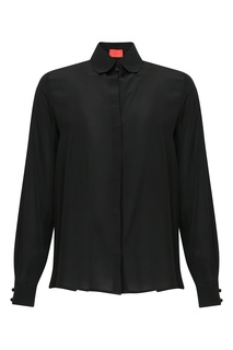 Черная блуза из шелка Isaia