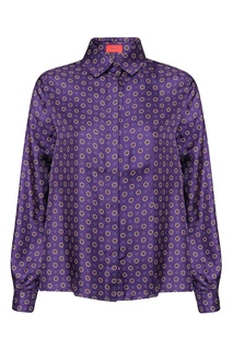 Фиолетовая блуза с цветочным узором Isaia