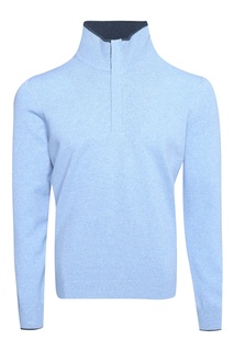 Голубой свитер с контрастными вставками Viadeste