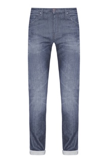 Синие джинсы с потертостями Pt05