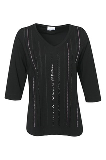 Черный пуловер с пайетками Marina Rinaldi