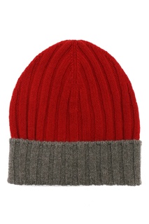 Красная шапка с контрастным отворотом Viadeste
