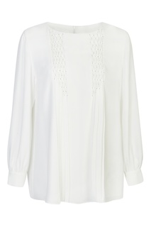 Белая блузка с отделкой Marina Rinaldi