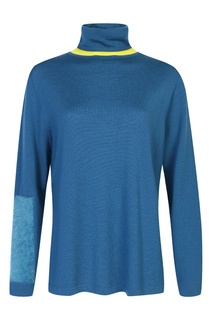 Голубой свитер с отделкой Marina Rinaldi