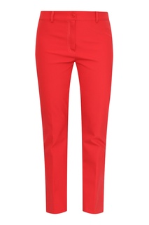 Красные брюки с контрастной отделкой Marina Rinaldi
