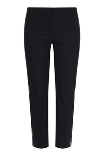 Черные брюки с контрастной строчкой Marina Rinaldi