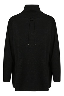 Черный свитер с карманом-кенгуру Marina Rinaldi